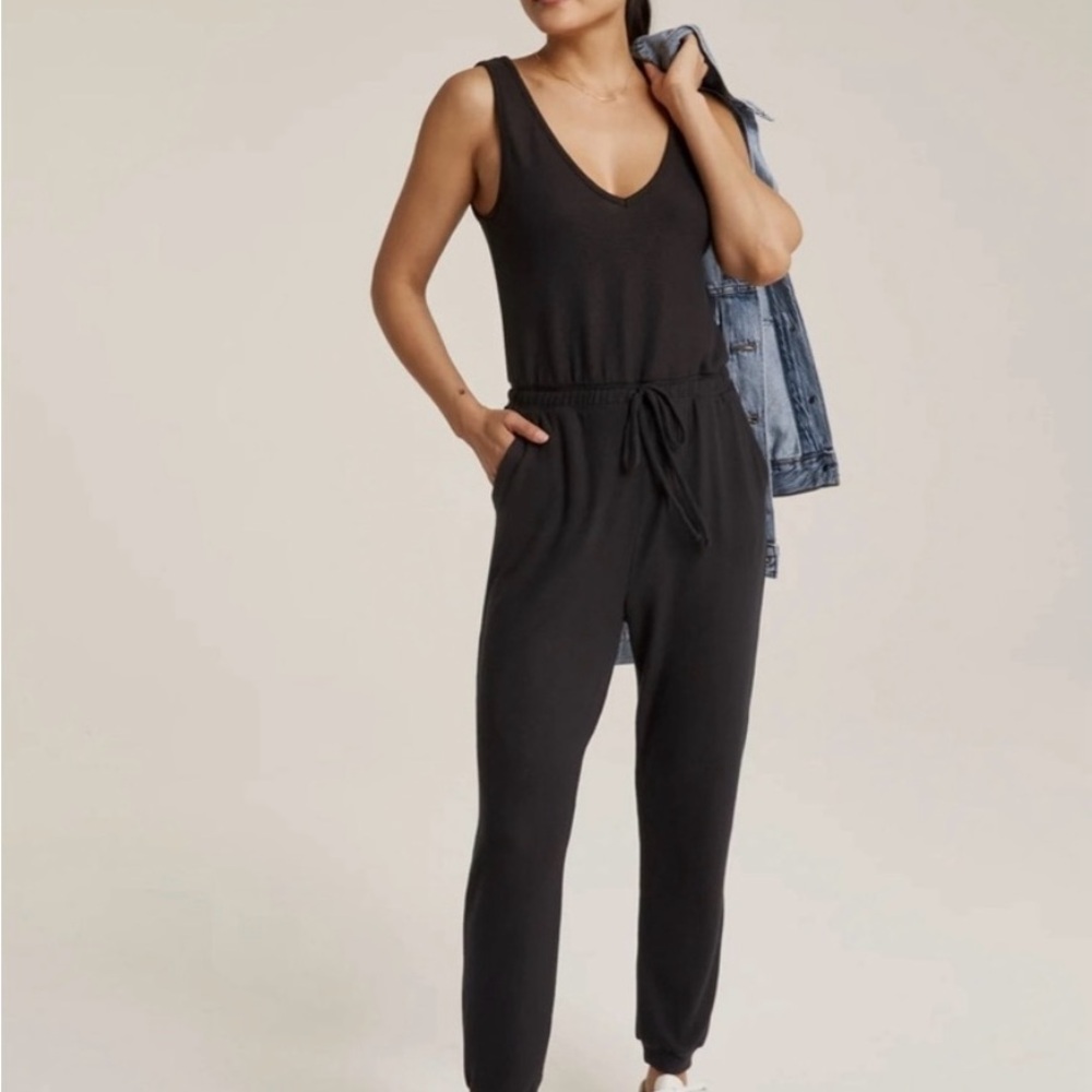 Beyond Yoga Charcoal Sleeveless Jumpsuit